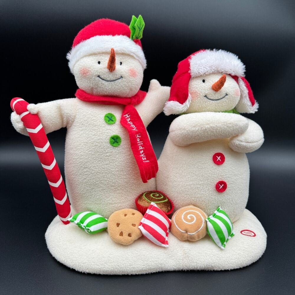 Hallmark Seasons Treatings Snowmen Jingle Pals Singing Motion Holiday Decor